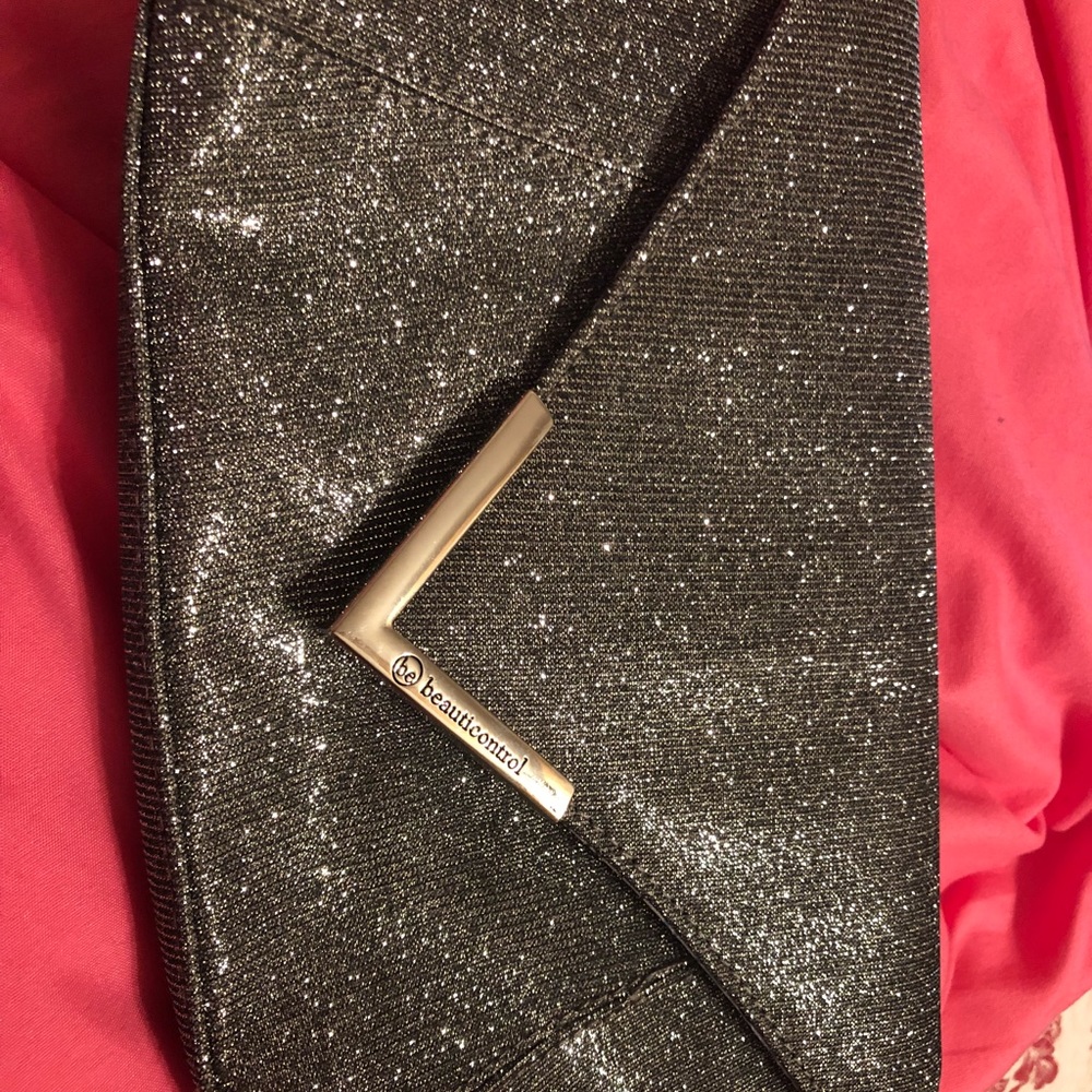 Black glitter clutch